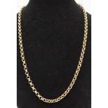 9K YELLOW GOLD BELCHER CHAIN, WEIGHT 24.7G AND 50CM LONG APPROX