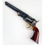 A Deactivated 1851 Uberti Model Navy Black Powder Revolver Pistol. Muzzle loading. Calibre -.36. 7.5