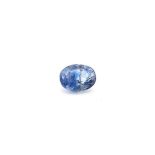A 1.20ct Blue Sapphire (Enhanced). Oval cut. Comes with a certificate.