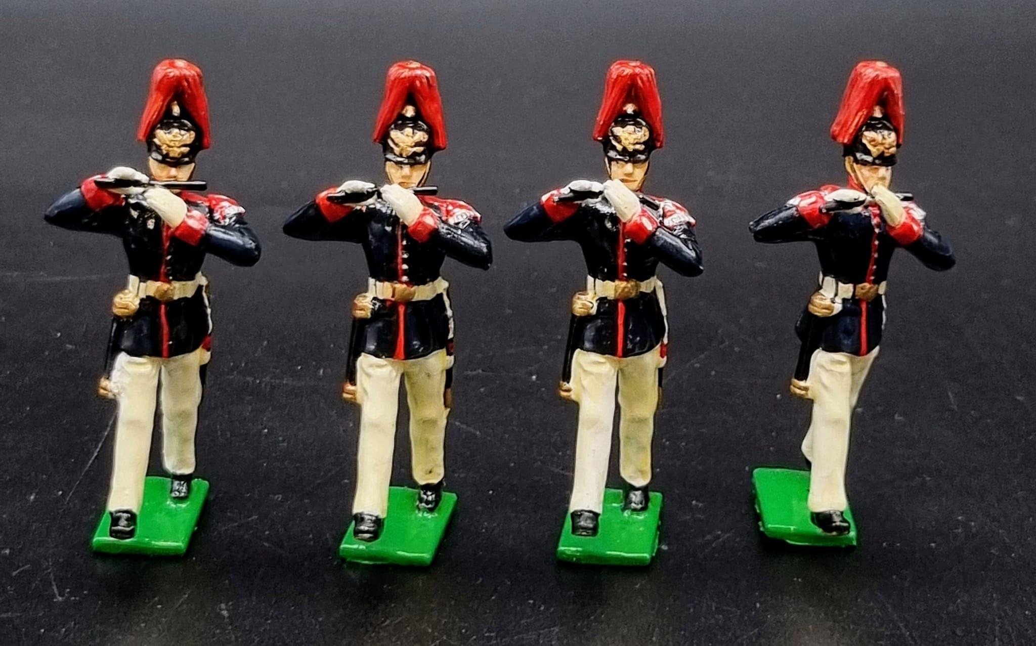 A Vintage Set of Nine Prussian Fife and Drums Lead Soldiers. - Image 7 of 9