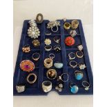 Large Selection of COSTUME and DRESS RINGS vintage and later.