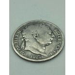 SILVER GEORGE III sixpence 1818, very fine condition. Clear definition to both sides.