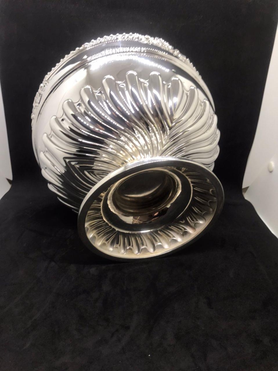 A great looking Antique sterling solid silver Rose / Punch bowl: Sheffield 1899.William Mammatt & - Bild 6 aus 15