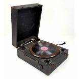 A Vintage Trix Portable Gramophone Player. A/F. 41 x 34cm.