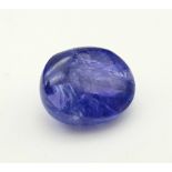 A 3.30ct Tanzanite (Zoisite). Oval cabochon. Comes with a certificate.