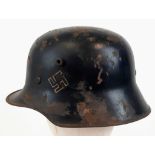3rd Reich S.S.V.T. Mle 17 Helmet. Typical of the Period.