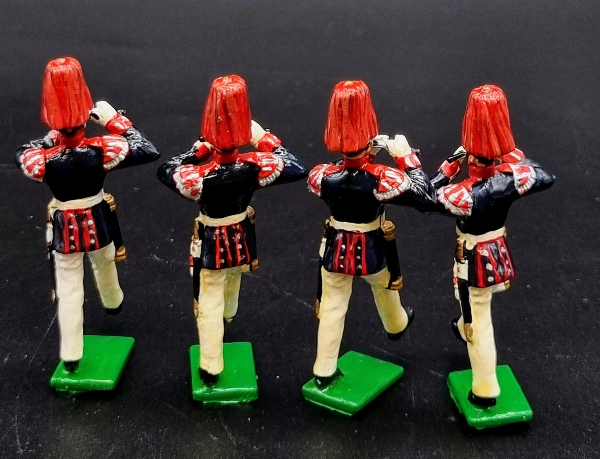 A Vintage Set of Nine Prussian Fife and Drums Lead Soldiers. - Image 8 of 9