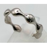 An 18 K white gold PANDORA ring. Size: N, weight: 5.1 g.