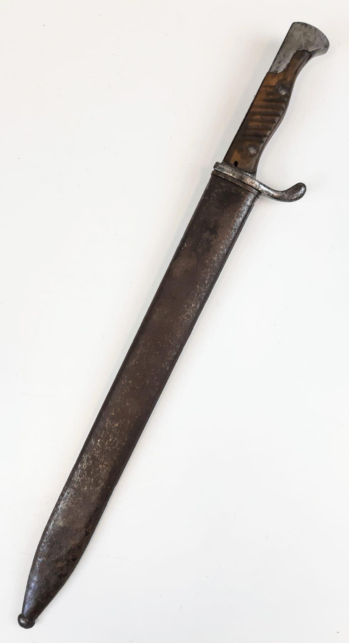 WW1 German 98/05 Pattern Butcher Bayonet Dated 1915. Maker: Pack Ohlinger and Co. Solingen. - Image 7 of 7