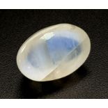 6.70 Ct Cabcohon Rainbow Moonstone, Oval Shape, GLI Certified