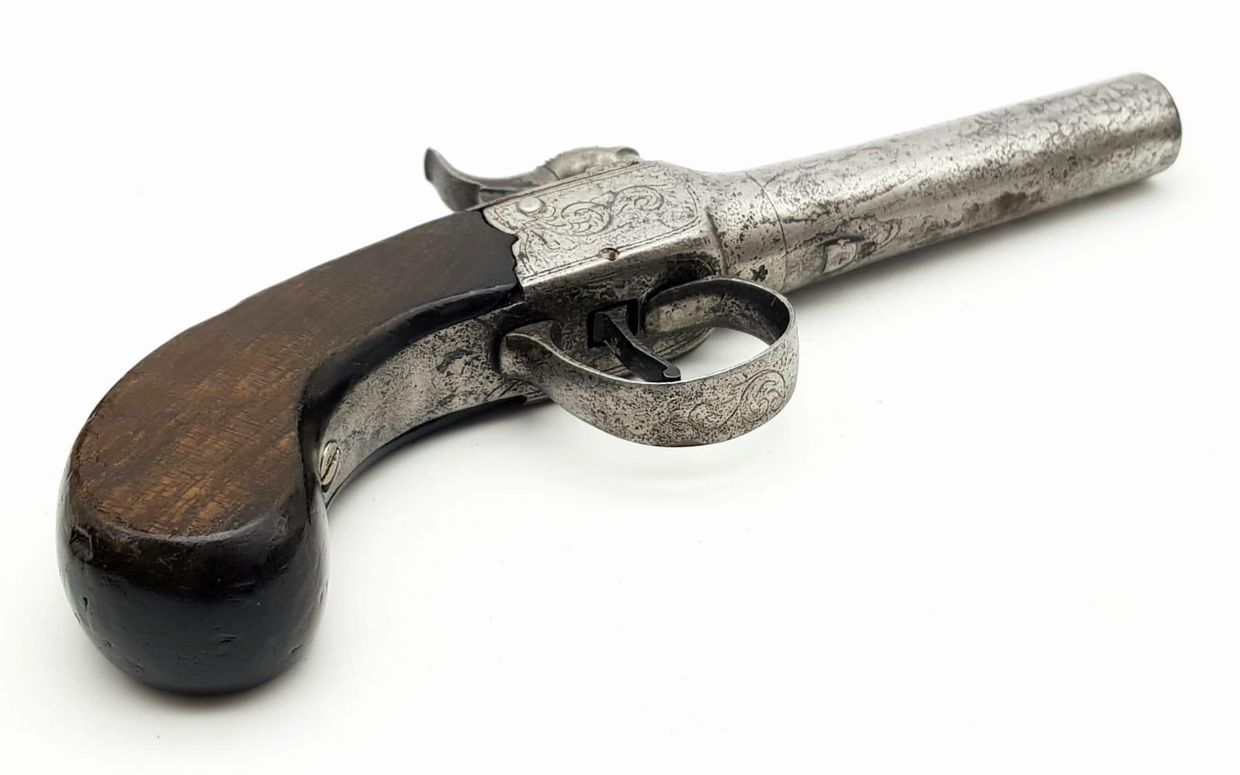 A Very Good Condition 1830 .450 Calibre Percussion Boxlock Pocket Pistol, English Proof Marks and - Image 5 of 7