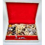 A Jewellery Box of Upmarket Costume Pieces Such as Napier Etc.