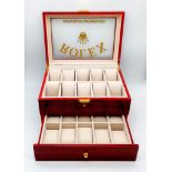 Two-Tier Elite Watch Display Case - Perfect for Rolex Watches. 20 plush watch spaces on two