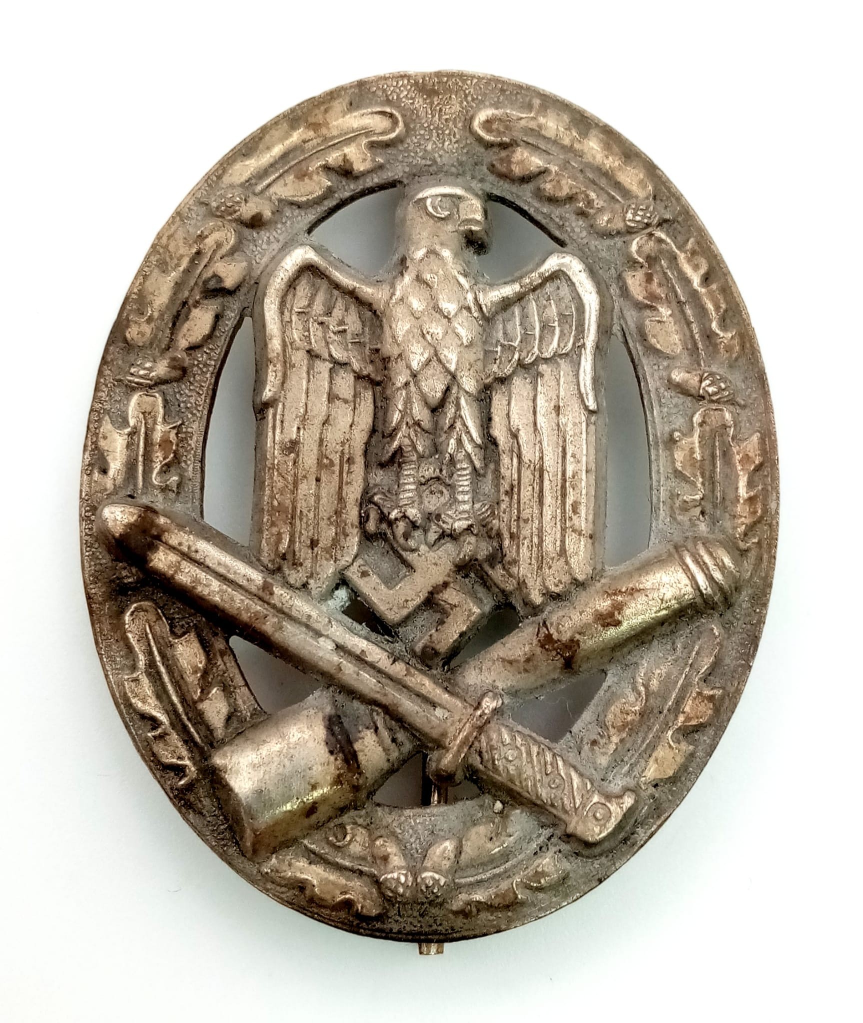 WW2 German General Assault Badge. Solid Back LDO Marked 20.