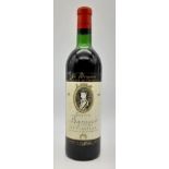 A Bottle of Phillipe de Rothschild 1971 Baronat St Emilion Red Wine.