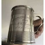 Antique Rare early 19th Century Solid Silver Tankard or large mug cup , London 1828 By William