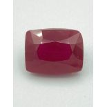 Natural RUBY 9.42 carat,rectangular cushion cut. Complete with certificate of authenticity.