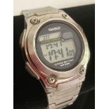 CASIO ILLUMINATOR multi function wristwatch in stainless steel. Full working order. Excellent