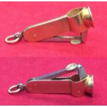 Antique Solid 15ct 15k Yellow Gold Cigar Cutter Birmingham 1941 Marked 15k 625 R and maker marks ,