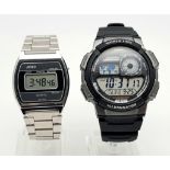 Two Digital Watches. A Casio and an Adec. Both in working order.