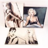 Three Marilyn Monroe Canvas Artwork Pieces: Bedtime Marilyn - 70 x 70cm, Young Marilyn - 80 x 60cm