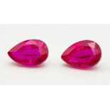 Two Red Sapphire Gemstones. 10.17 and 9.82ct. Both come with a certificate.