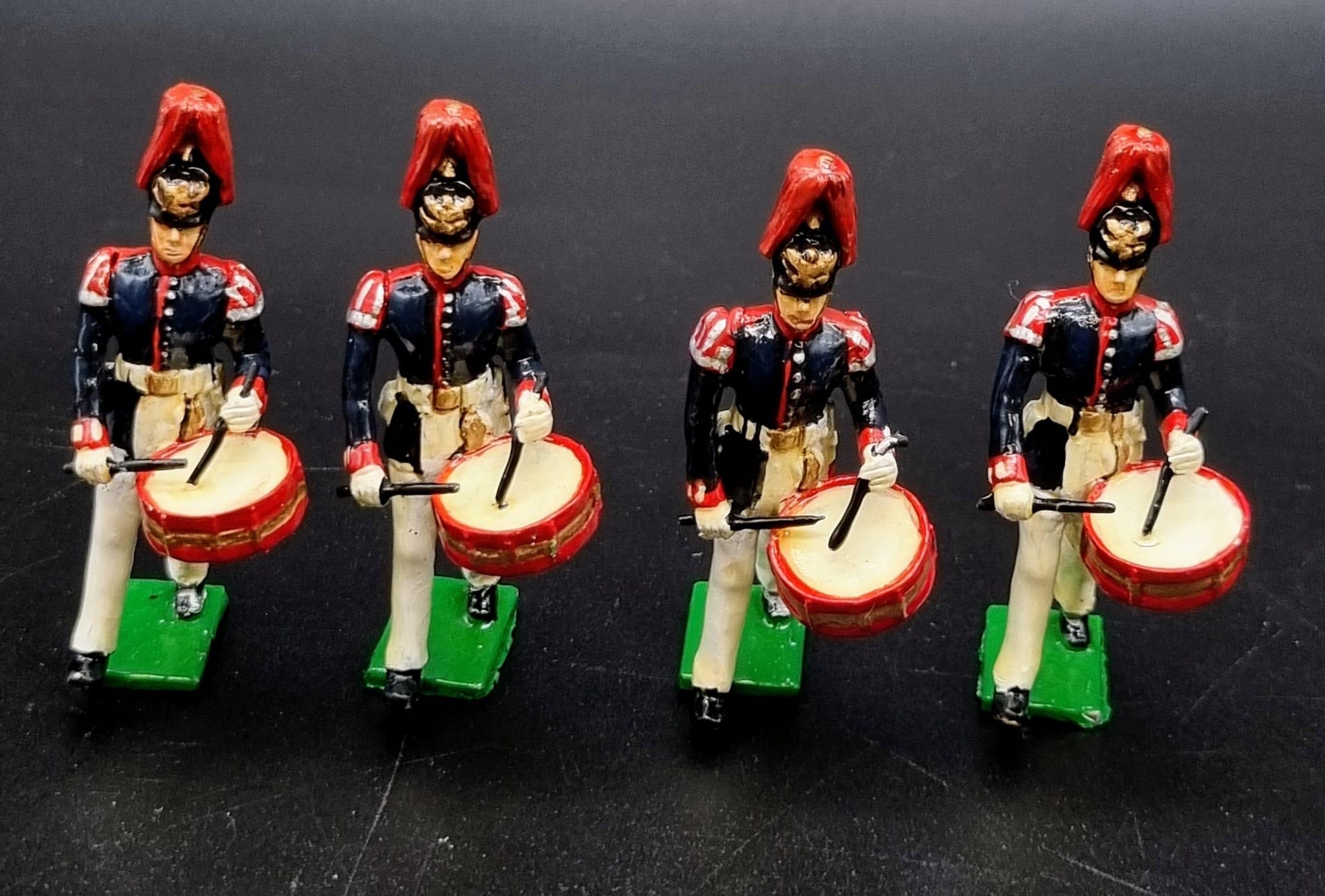 A Vintage Set of Nine Prussian Fife and Drums Lead Soldiers. - Image 5 of 9
