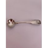 Antique SILVER early Victorian salt/mustard condiment spoon having clear hallmark for Charles Boyton