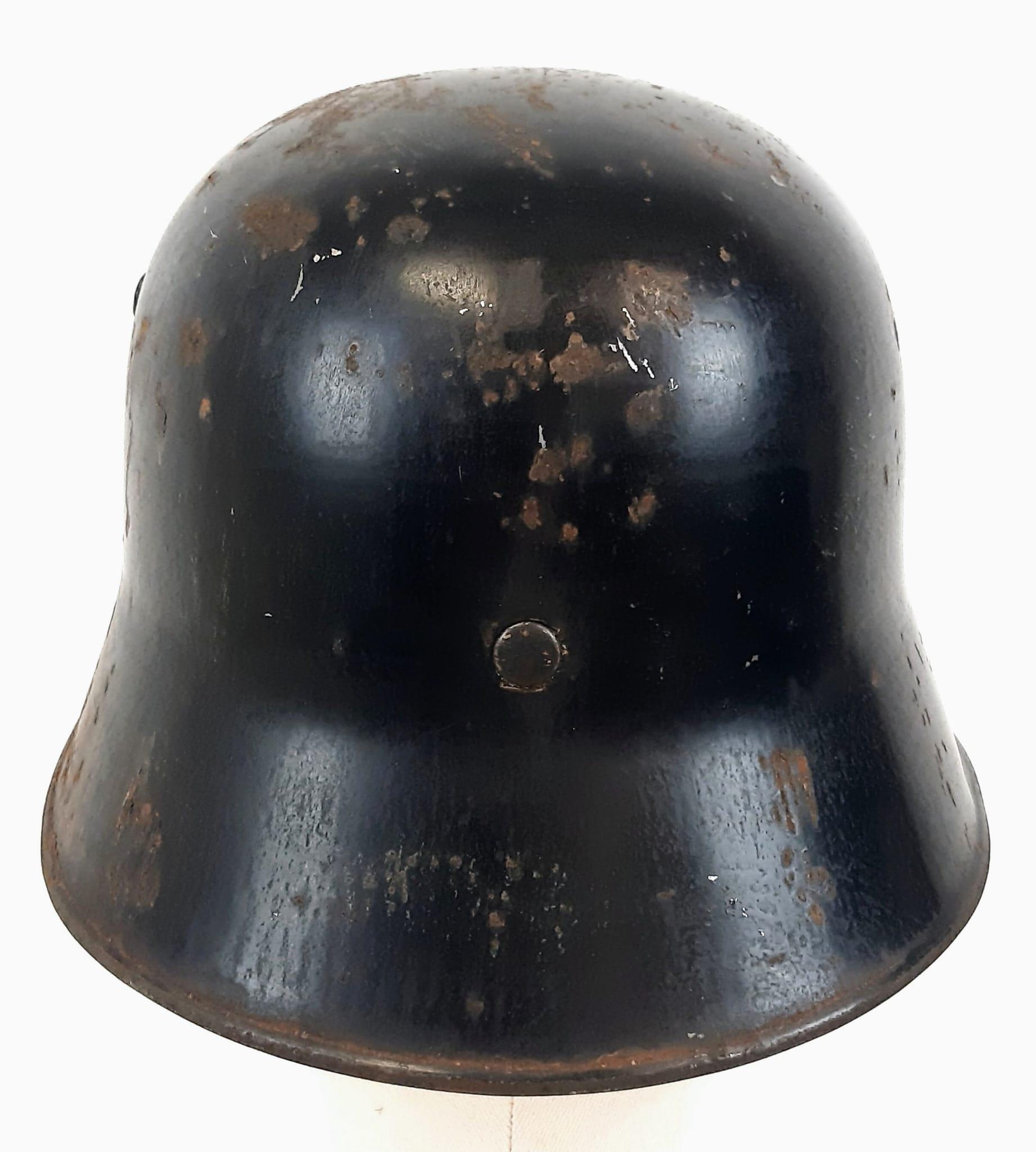 3rd Reich S.S.V.T. Mle 17 Helmet. Typical of the Period. - Bild 4 aus 6