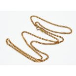 A 9 K yellow gold curb chain. Length: 54 cm, weight: 6 g.