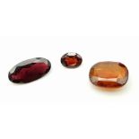 Lot of 3 Gemstones - 4.50 Ct Mixed Cut Pyrope Garnet, 7.45 Ct Mixed Cut Hessonite garnet & 1.34 Ct