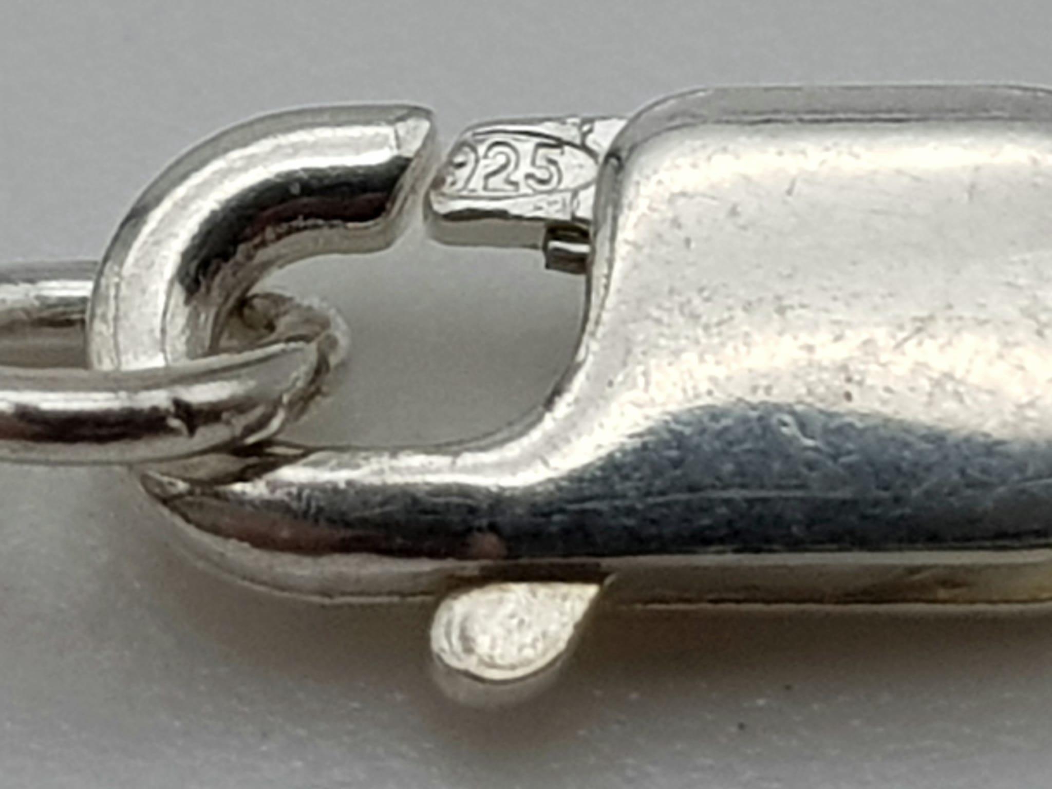 A sterling silver ID bracelet. weight: 3 g. - Bild 3 aus 3