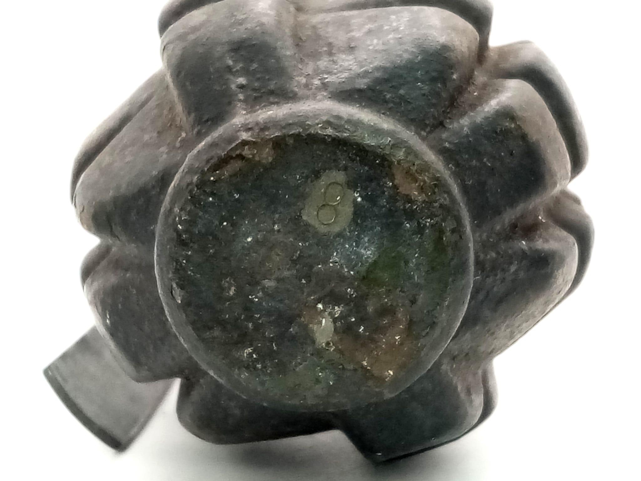 A WW2 Pattern F-1 Deactivated Pineapple Grenade in good condition. - Image 6 of 6