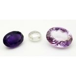 Lot of 3 Gemstones - 6.95 Ct Mixed Cut Amethsyt, 12.65 Ct Mixed Cut Ametrine & 2.60 Ct Mixed Cut