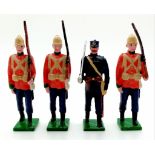 A Vintage Set of Four Zulu War Toy Lead Soldiers.
