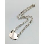 Sterling silver tag necklace weight 17.5g