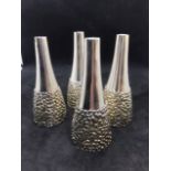 BY STUART DEVLIN : Amazing Set Of Four sterling Solid Silver Salt & Pepper Shakers with half