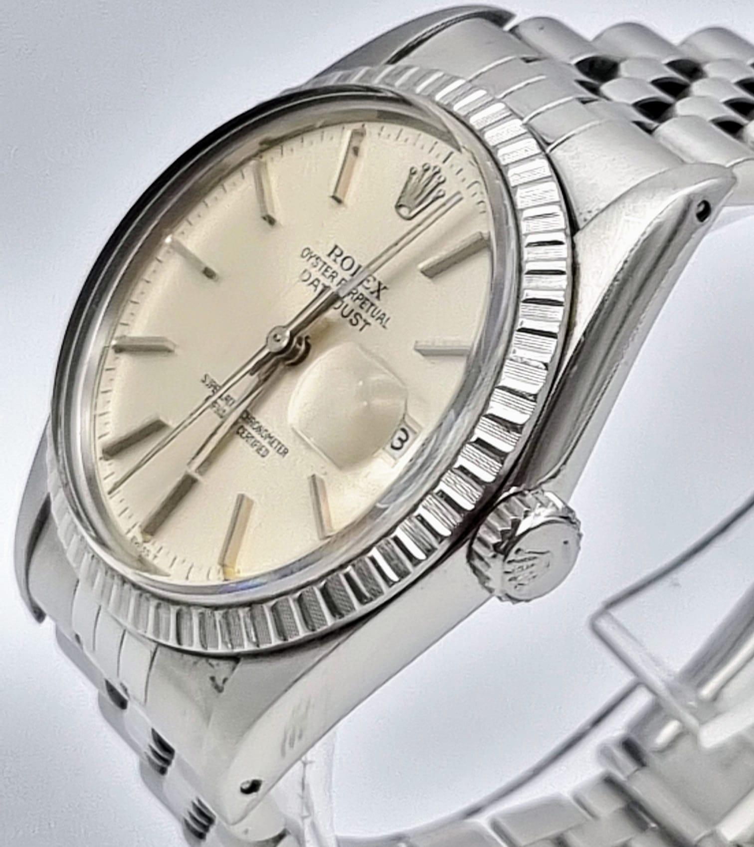 A Rolex Oyster Perpetual Datejust Gents Watch. Stainless steel strap and case - 36mm. Silver tone - Image 2 of 14