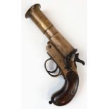 A Deactivated Webley and Scott Brass Flare Pistol. Single shot 1 inch calibre. Serial number -