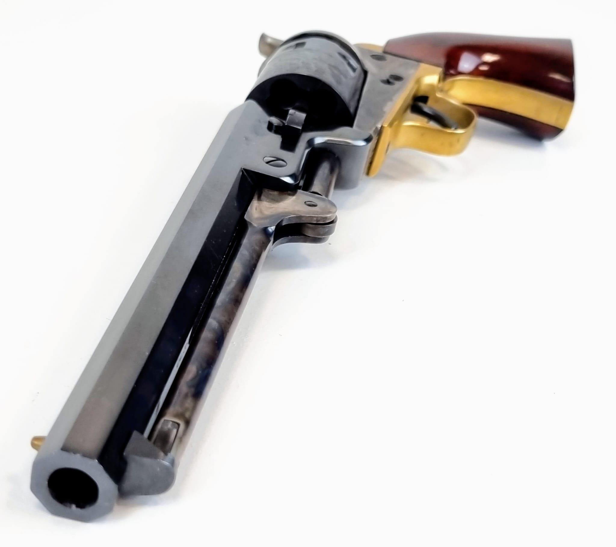 A Deactivated 1851 Uberti Model Navy Black Powder Revolver Pistol. Muzzle loading. Calibre -.36. 7.5 - Image 8 of 11