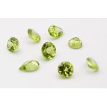 5.56 Ct Mixed Cut Peridot Lot, IGL&I Certified