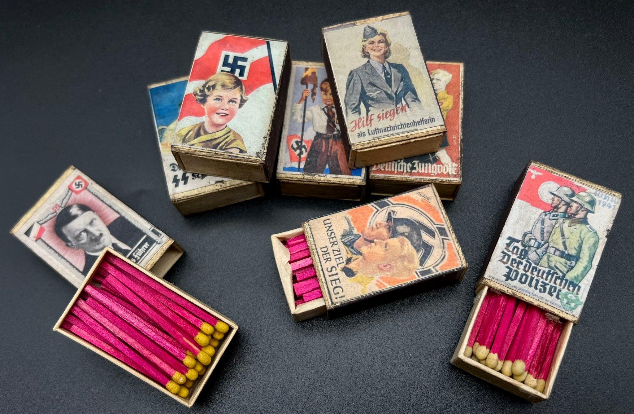 8 x Mini Boxes of Matches. As sold by blind veterans, Hitler Youth etc. - Image 6 of 6