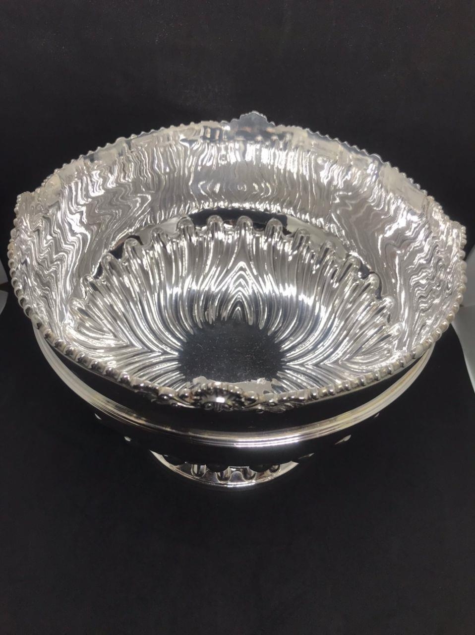 A great looking Antique sterling solid silver Rose / Punch bowl: Sheffield 1899.William Mammatt & - Bild 3 aus 15