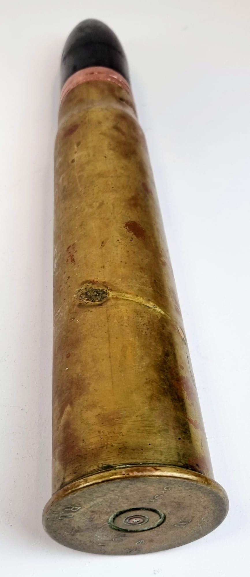 WW1 British MK1 Tank 6 Pounder Shell Case Dated 1916 (Battle of the Somme). - Image 5 of 5