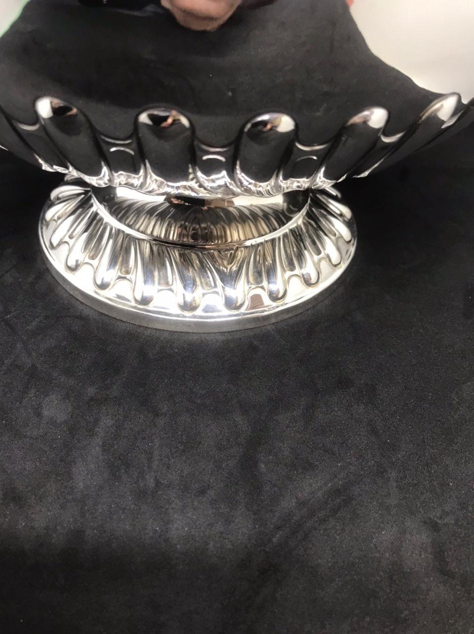 A great looking Antique sterling solid silver Rose / Punch bowl: Sheffield 1899.William Mammatt & - Bild 4 aus 15