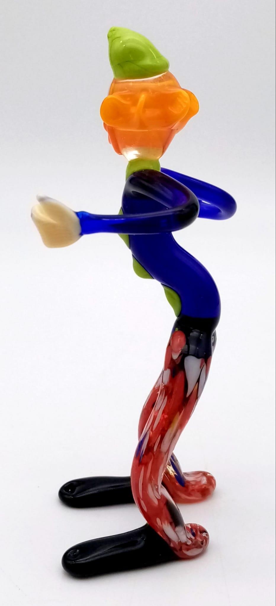 A vintage, artisan’s creation, a multicoloured clown, made with glass in the Murano factory, Venice, - Image 2 of 4