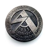 3rd Reich SA Standort Wiesbaden 1935 Tinnie Badge.