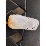 Early Chinese very unusual white Jade in the form of pendant LENGTH&WIDTH. 6 by 2.8 cm Weight. 38.