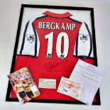 A Dennis Bergkamp Signed 2001/2 Match Worn Shirt. This was from the Arsenal v Spurs game which