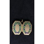 Rare enamel 18ct yellow gold double sided pill box or snuff box It is in outstanding condition.